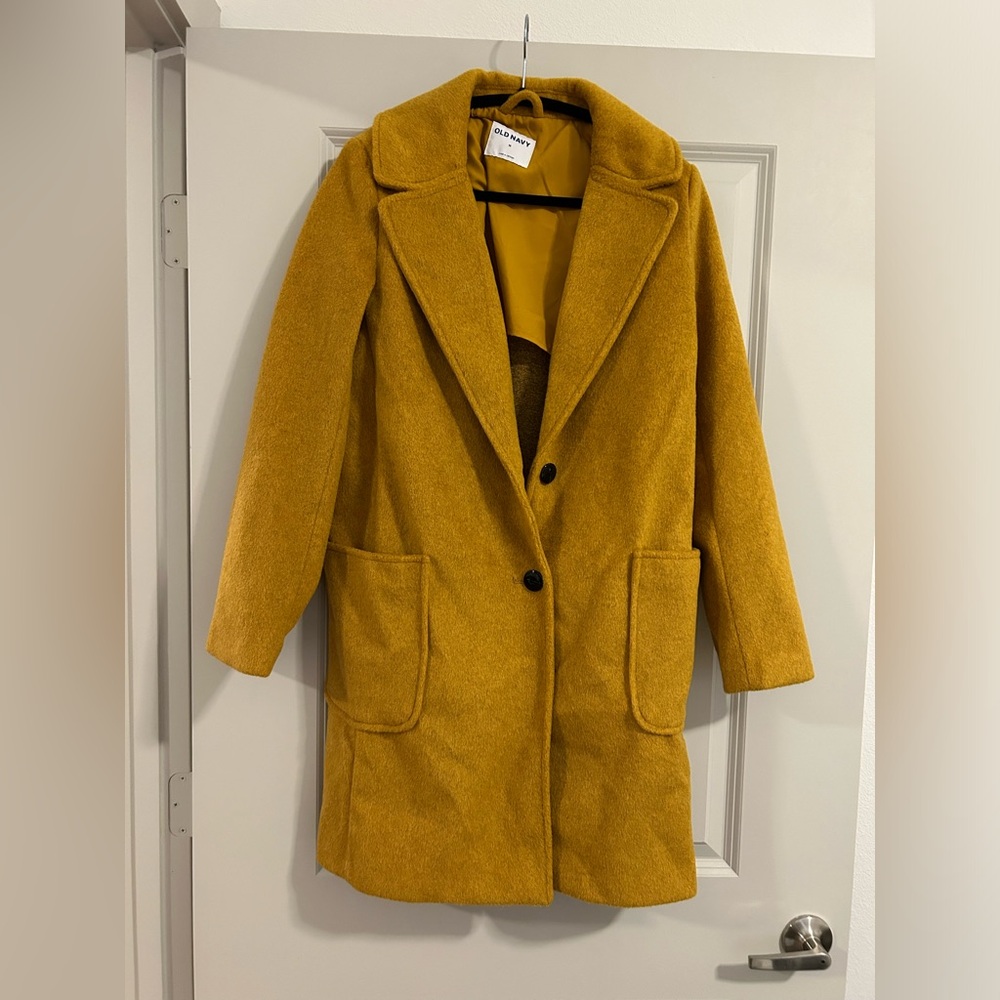 Old Navy Women's Yellow Pea Coat